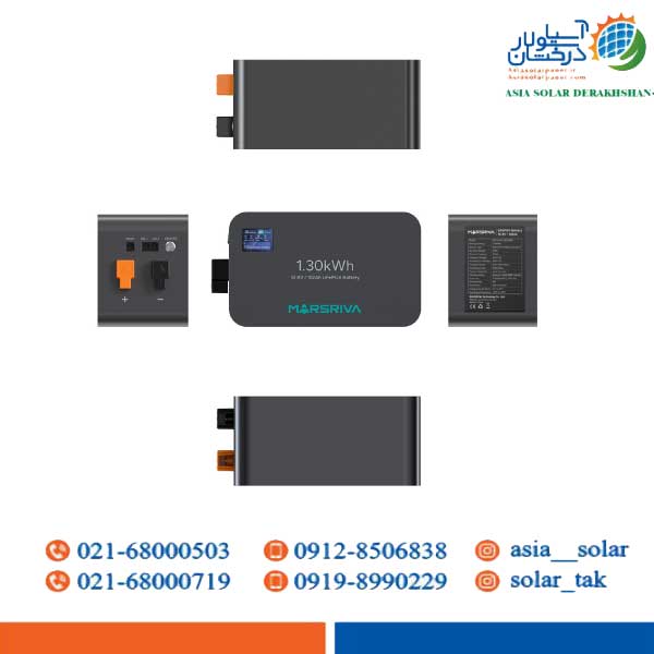 باتری لیتیومی 1.3 کیلو وات مارس ریوا MARSRIVA MR-LFP12-100-WMD | LiFePO4 Battery (Grade A)