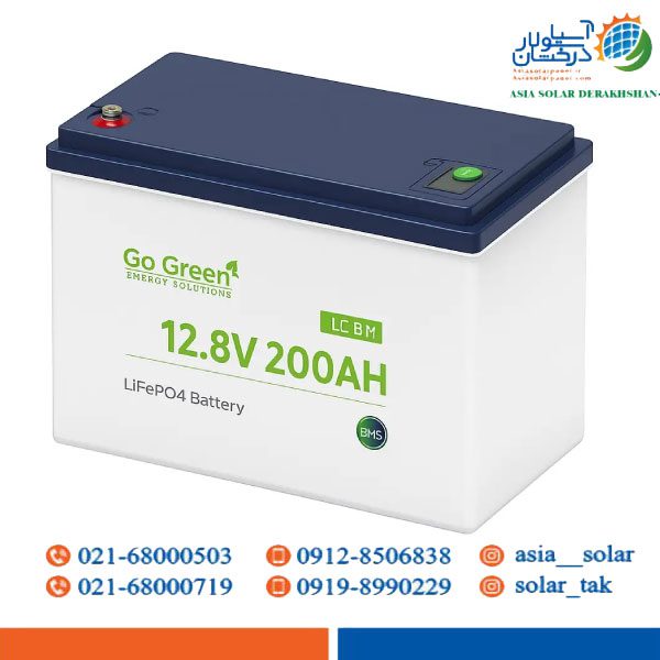باتری 200 آمپر ساعت لیتیومی 12 ولت برند گوگرین Go Green