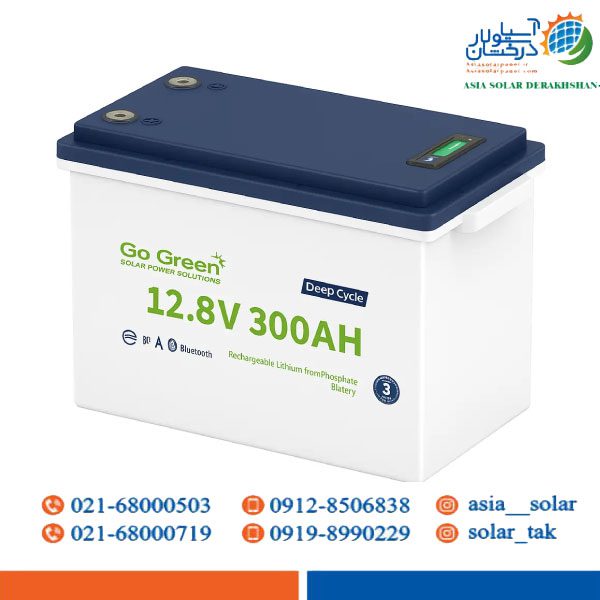 باتری 300 آمپر ساعت لیتیومی 12 ولت برند گوگرین Go Green
