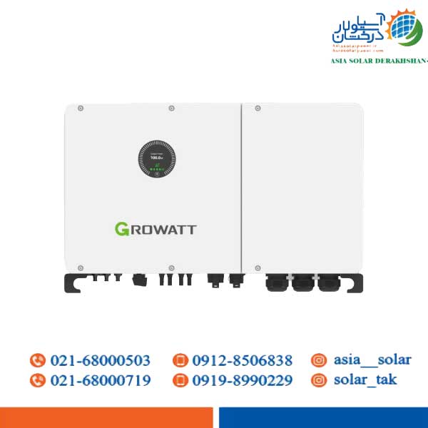 اینورتر هیبریدی خورشیدی 30 کیلووات سه فاز MPPT برند GROWATT مدل WIT 30K-XHU