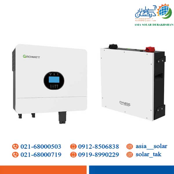 اینورتر هیبریدی خورشیدی گرووات 12 کیلووات تک فاز MPPT برند GROWATT مدل SPE 12000 ES